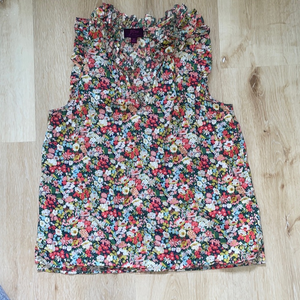 J. crew x Libery of London floral tank